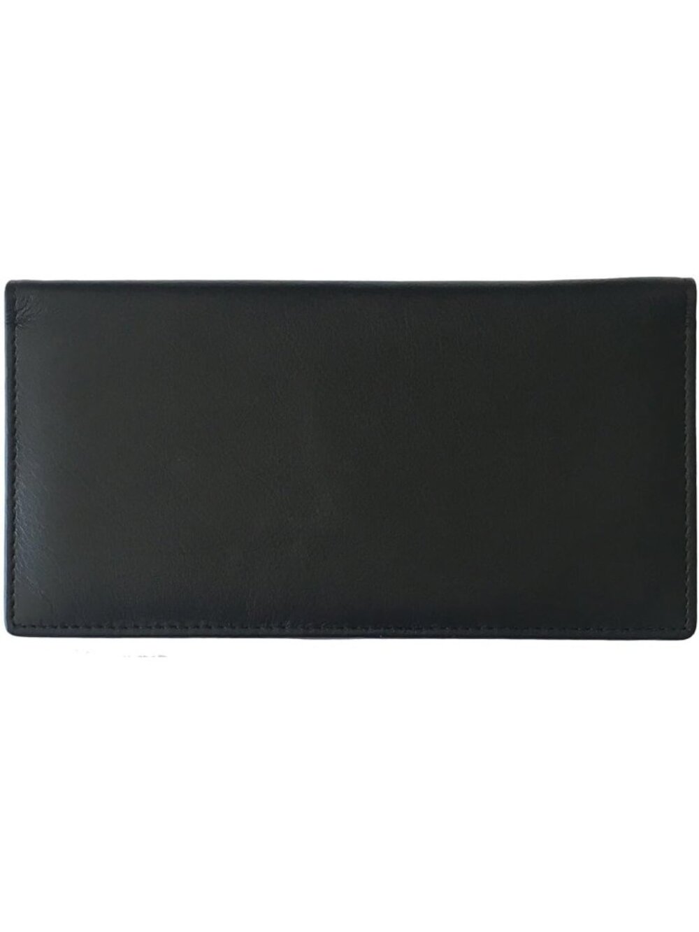 Stylish RFID Leather Checkbook Cover with Credit Card Slots & Pen Holder